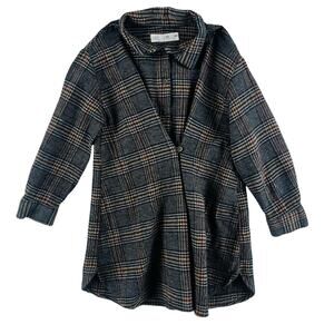 ZARA GIRL’S BROWN PLAID SHIRT/DRESS SZ 6/7 EUC